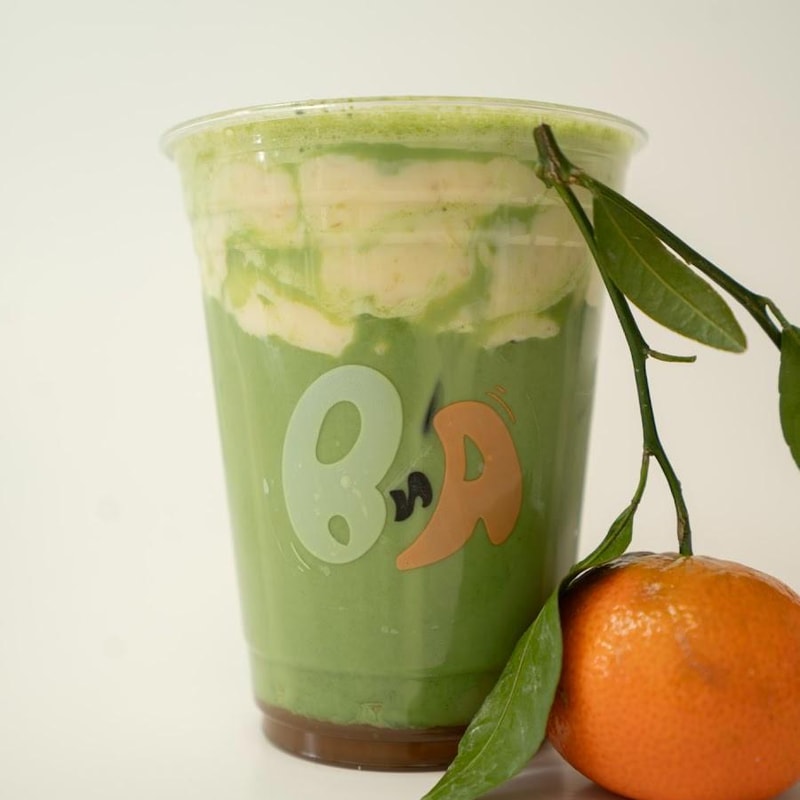 Jeju Tangerine Matcha Latte